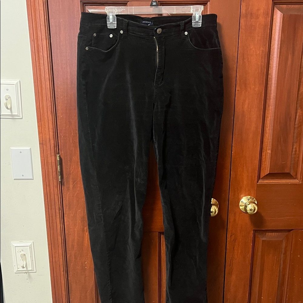 Venezia Black Velvet Stretch Pants